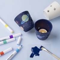 Waxinelichtjes sterren wit 7x6.5cm 12 stuks