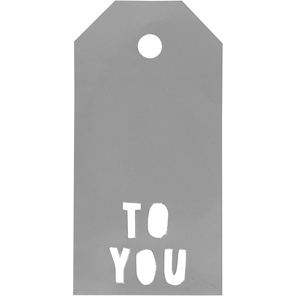 Zilveren cadeau labels tekst to you 10x5cm - 15 stuks