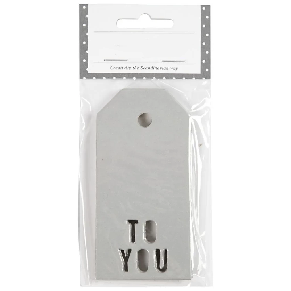 Zilveren cadeau labels tekst to you 10x5cm - 15 stuks