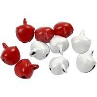 Belletjes &Oslash; 8 mm, Rood/Wit &ndash; 50 stuks