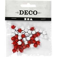 Belletjes Ø 8 mm, Rood/Wit – 50 stuks