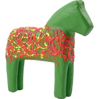 Paard papier-maché decoratie 24,5cm | 1 stuk