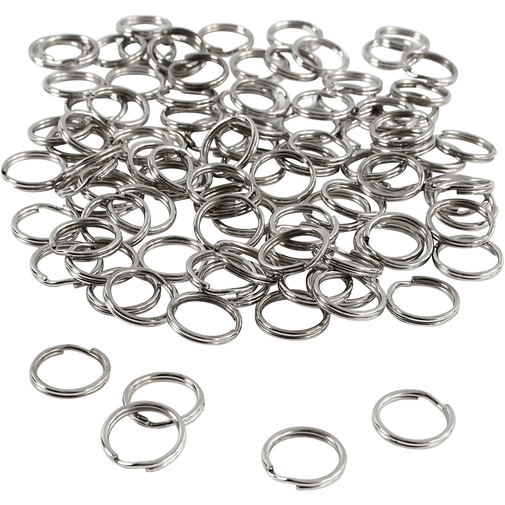 Metalen split ringetjes 12mm 100 stuks