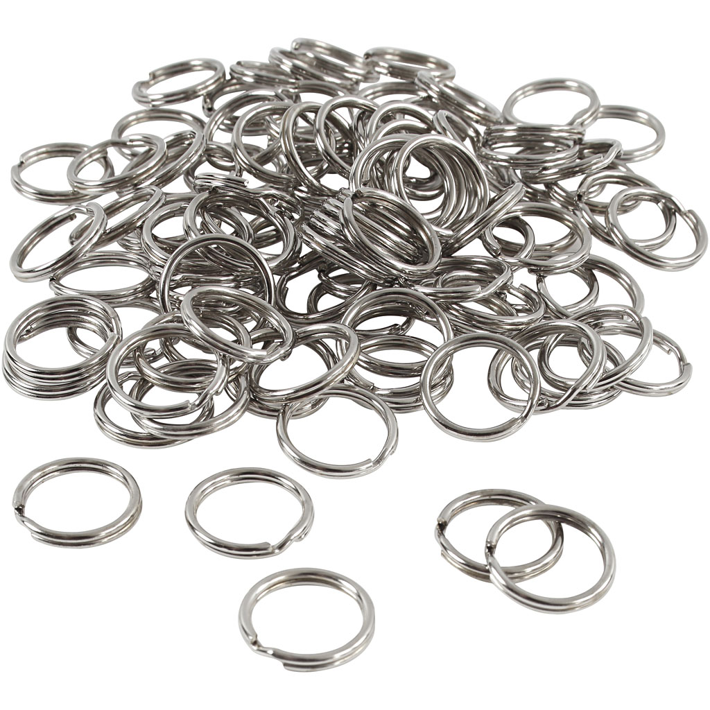 Sleutelhanger ringetjes metaal 15mm (100 stuks)