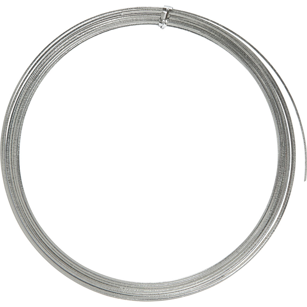 Zacht zilver embossed aluminium draad plat 3.5mm 0.5mm dik - rol 4.5 meter