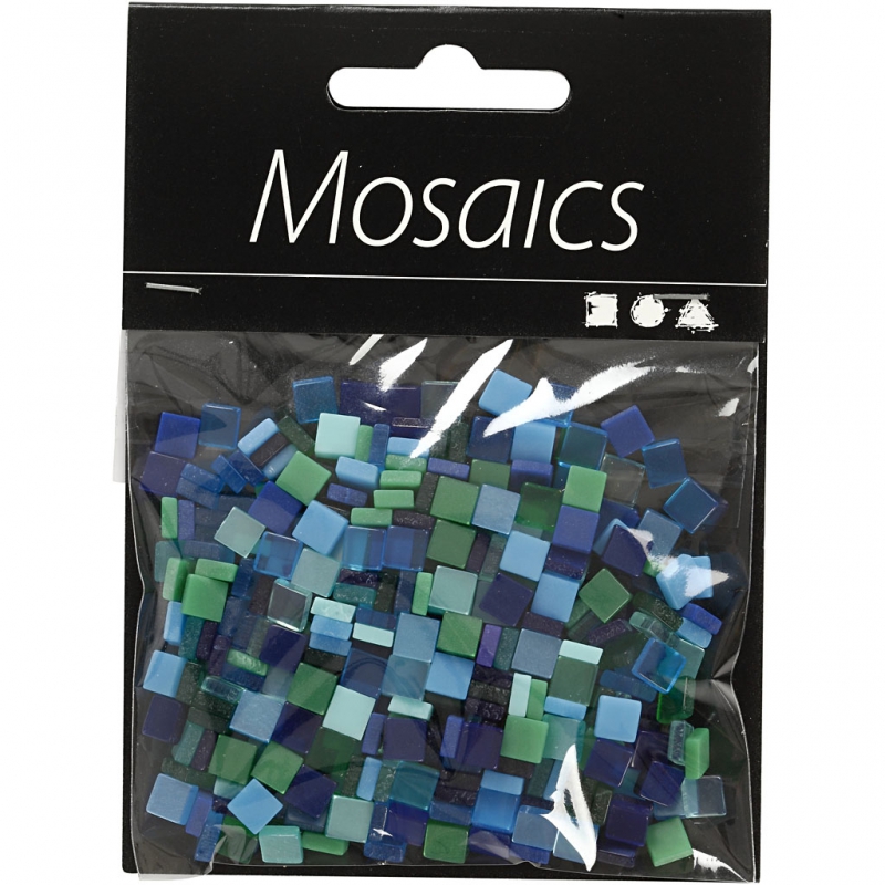 Mini mozaiek 5x5mm blauw