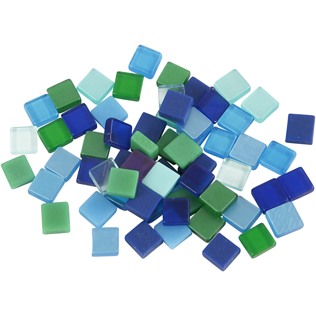 Mini mozaiek 5x5mm blauw