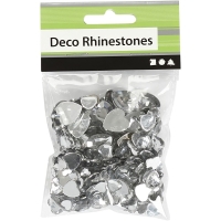 Strass stenen harten zilver mix 6-10-14mm 252 stuks