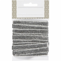 Zilver glitter lint 10mm 5 meter