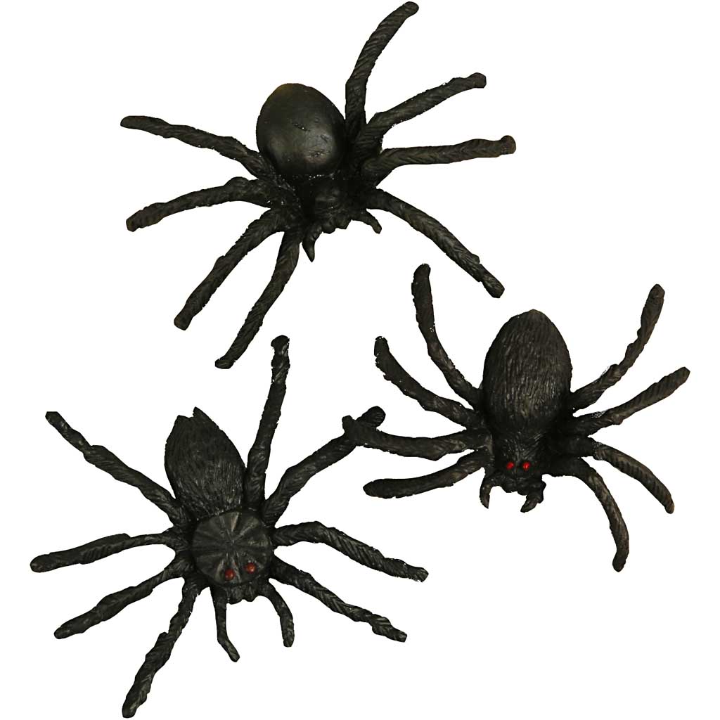 Spinnen mini deco 4cm - 10 stuks