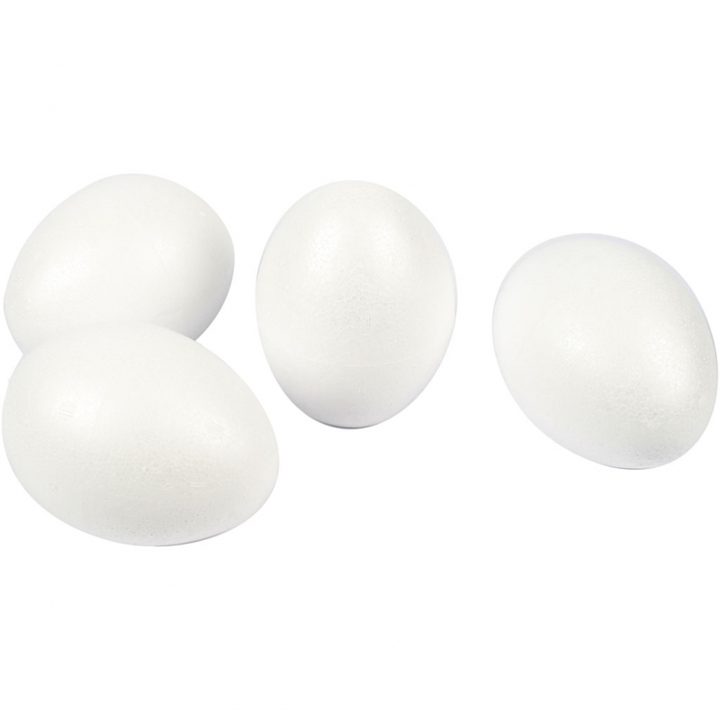 Piepschuim styropor eieren 7cm - 5 stuks