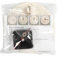Blank houten klokje met uurwerk 15cm - 1 stuk