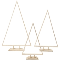 Houten Kerstbomen 40-50-60cm - set 3 stuks