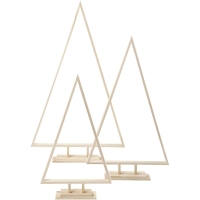Houten Kerstbomen 40-50-60cm - set 3 stuks