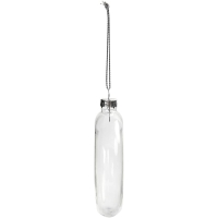 Glazen platte transparante kerstballen rond 8cm - 6 stuks