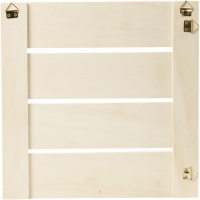 Blank houten wanddecoratie tekst paneel 28.6x28.6cm - 1 stuk