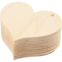 Blank houten hart cadeau doosje 9x4cm - 1 stuk