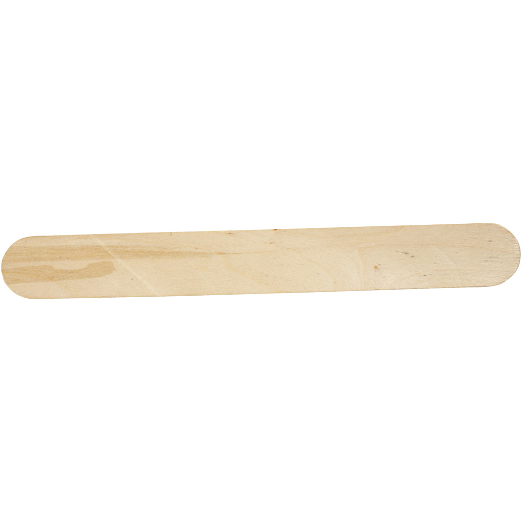 Houten ijsstokjes groot 20cmx25mm - 15 stuks