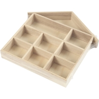 Houten letterbak huisje 26x25cm - 1 stuk