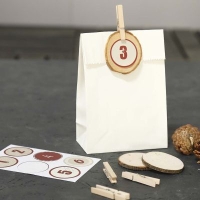 Mini houten knijpers naturel 25x3mm  30 stuks