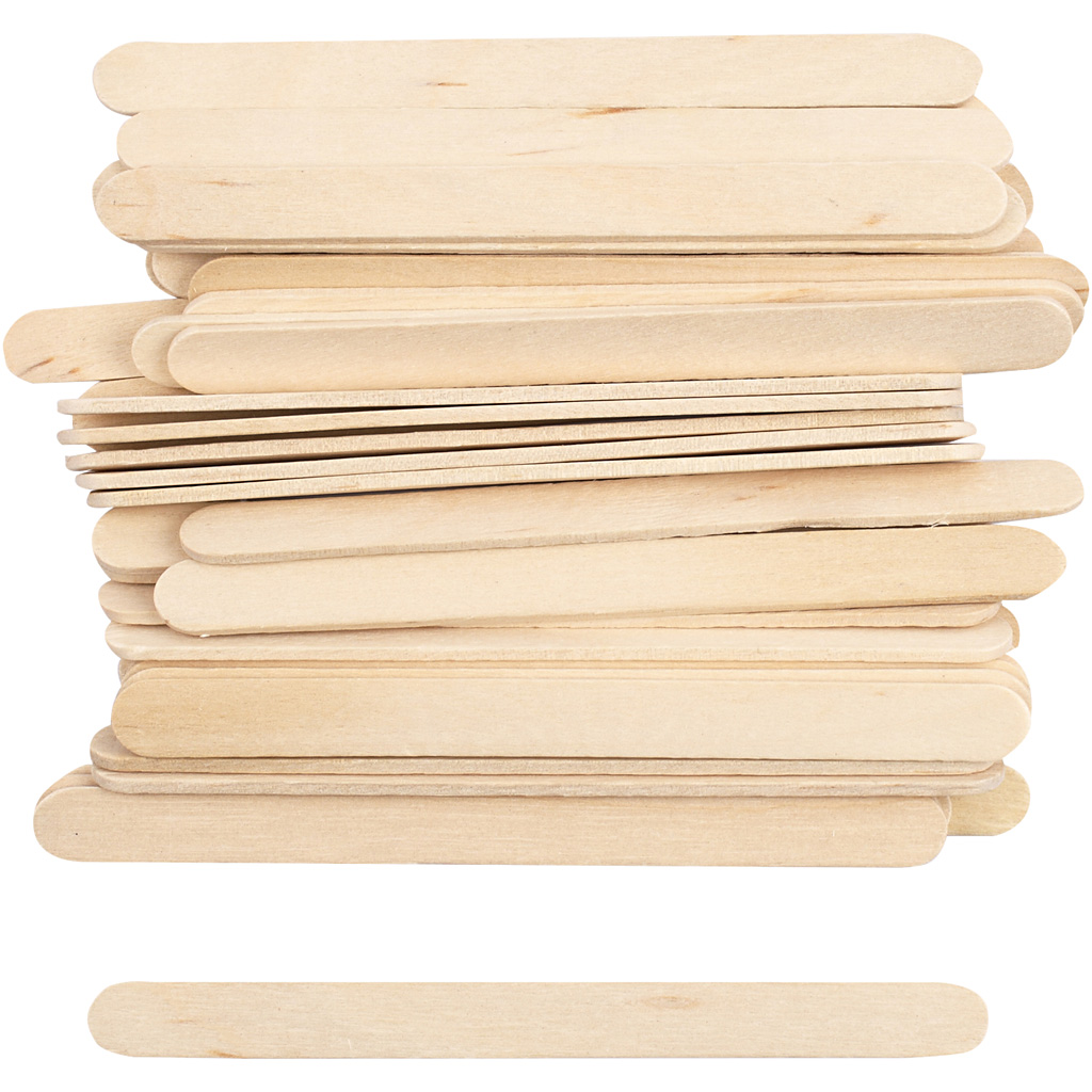 Houten ijsstokjes medium 11.5x1cm - 30 stuks