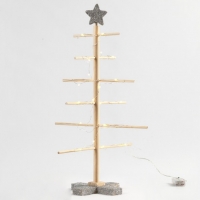Houten decoratieve kerstboom 60x40.5cm - per stuk