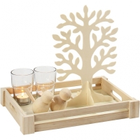 Houten boom met standaard 30x20cm - 1 stuk