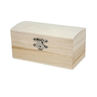 Klein houten kistje 11.5x5.8x5.8 cm - 1 stuk