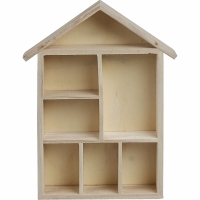 Houten letterbak huisje 30x22cm - 1 stuk