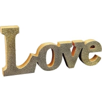 Love tekst decoratie 23x10cm - 1 stuk