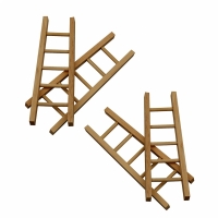 Mini laddertjes trapjes 10cm (6 stuks)