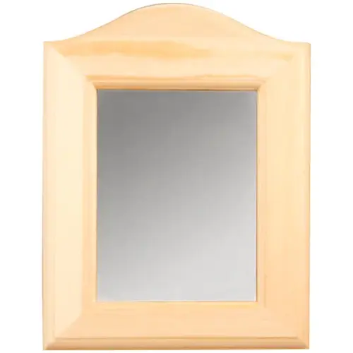 Blank houten spiegeltje 16x27cm - 1 stuk
