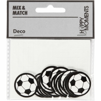 Kartonnen kleine figuren voetbal 25mm - 20 stuks incl. foamblokjes