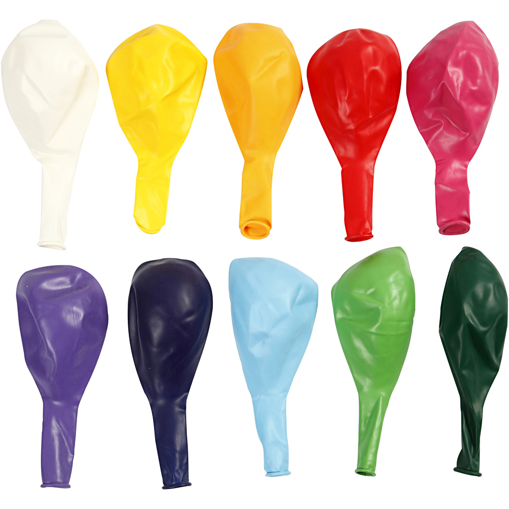 Ballonnen kleurenmix assorti 23cm - 10 stuks