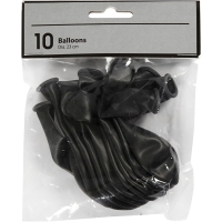 Ballonnen zwart 23cm 10 stuks