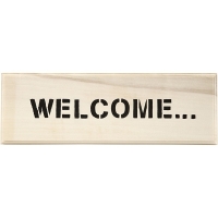 Onbewerkt blank houten schild naambord 30x10cm