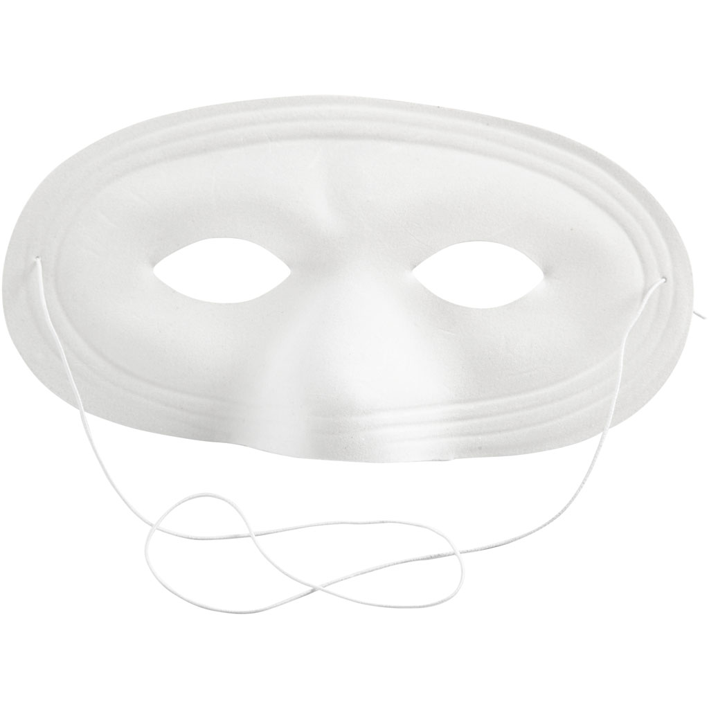 Masker plastic wit  17,5x10cm per stuk