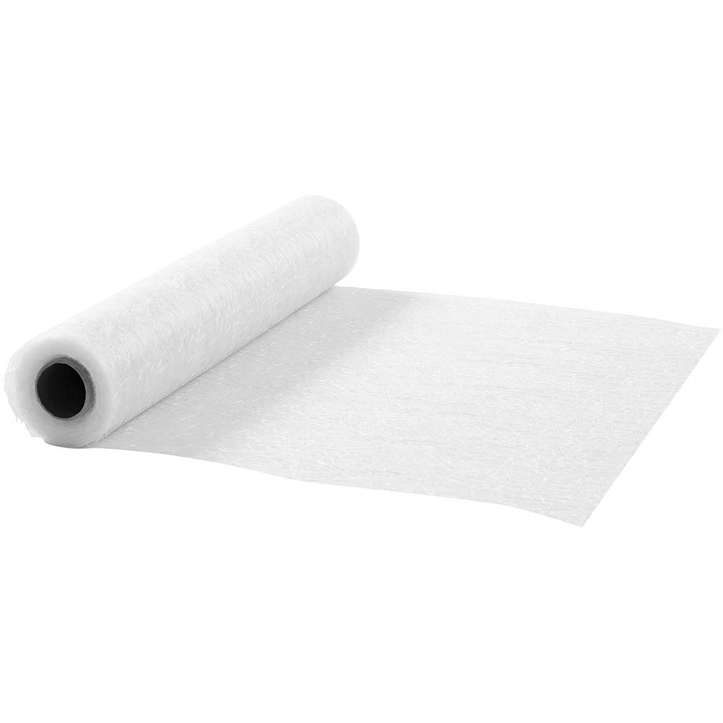 Web geweven net stof polyester wit 30cm - 10 meter