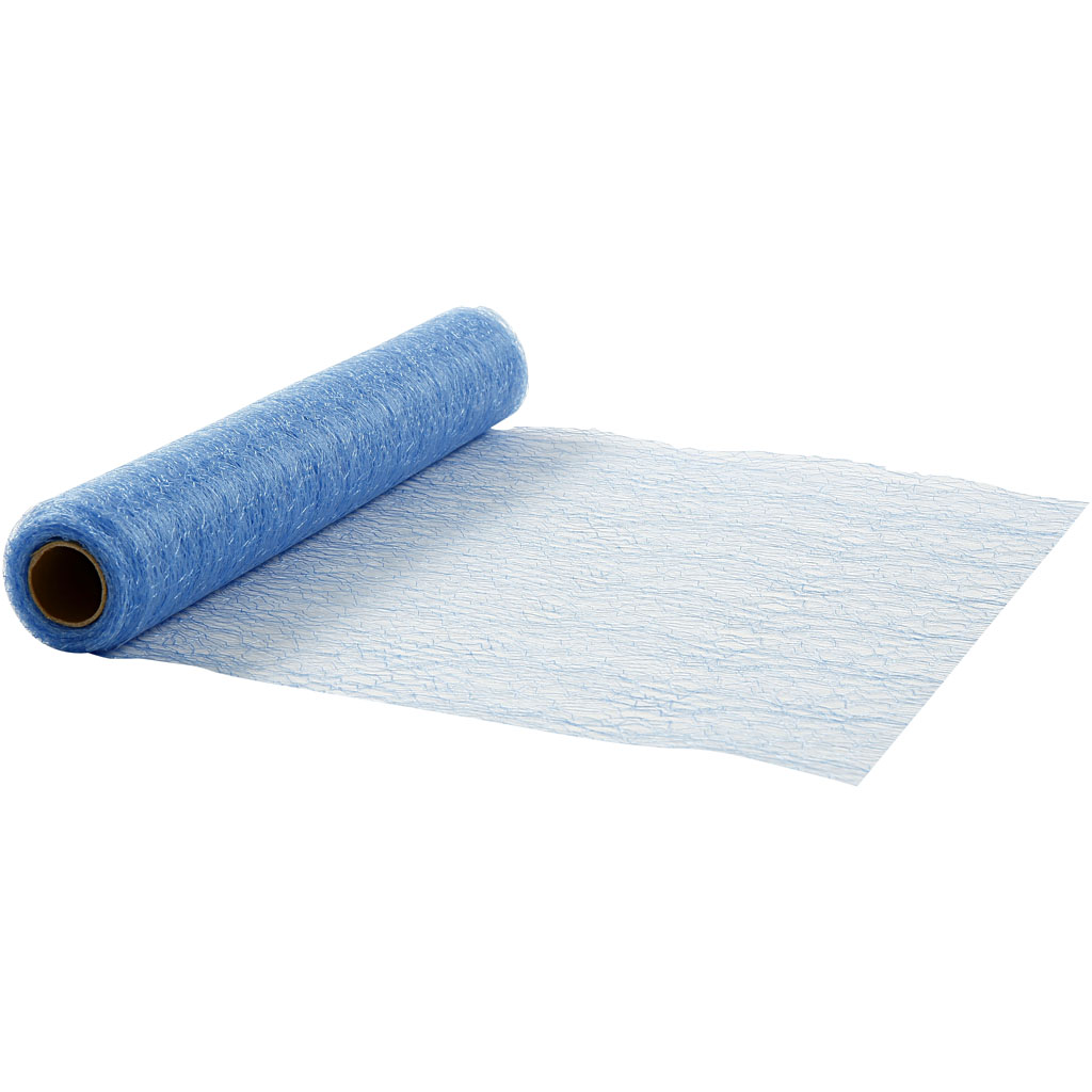 Web geweven net stof polyester blauw 30cm - 10 meter