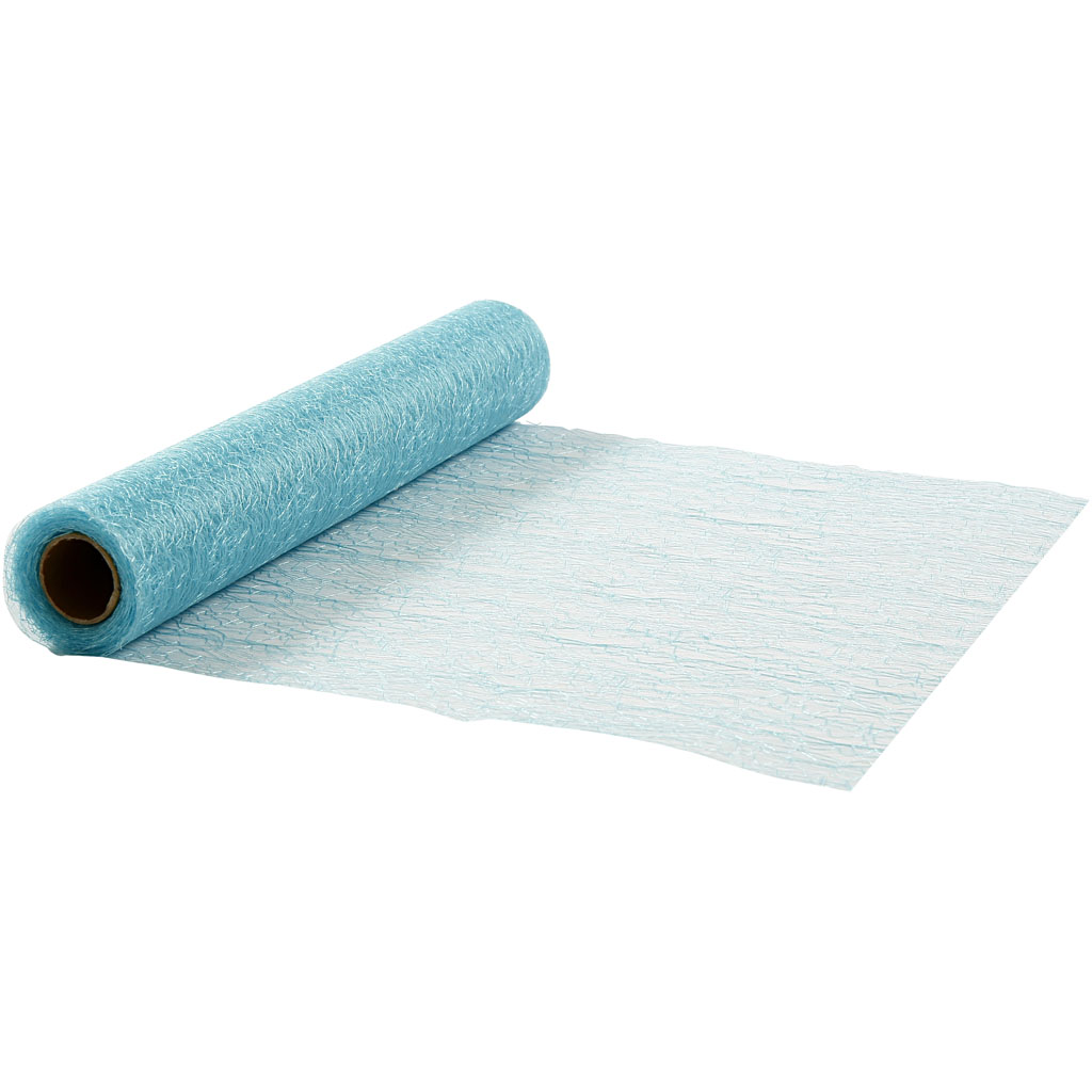 Web geweven net stof polyester turquoise 30cm - 10 meter