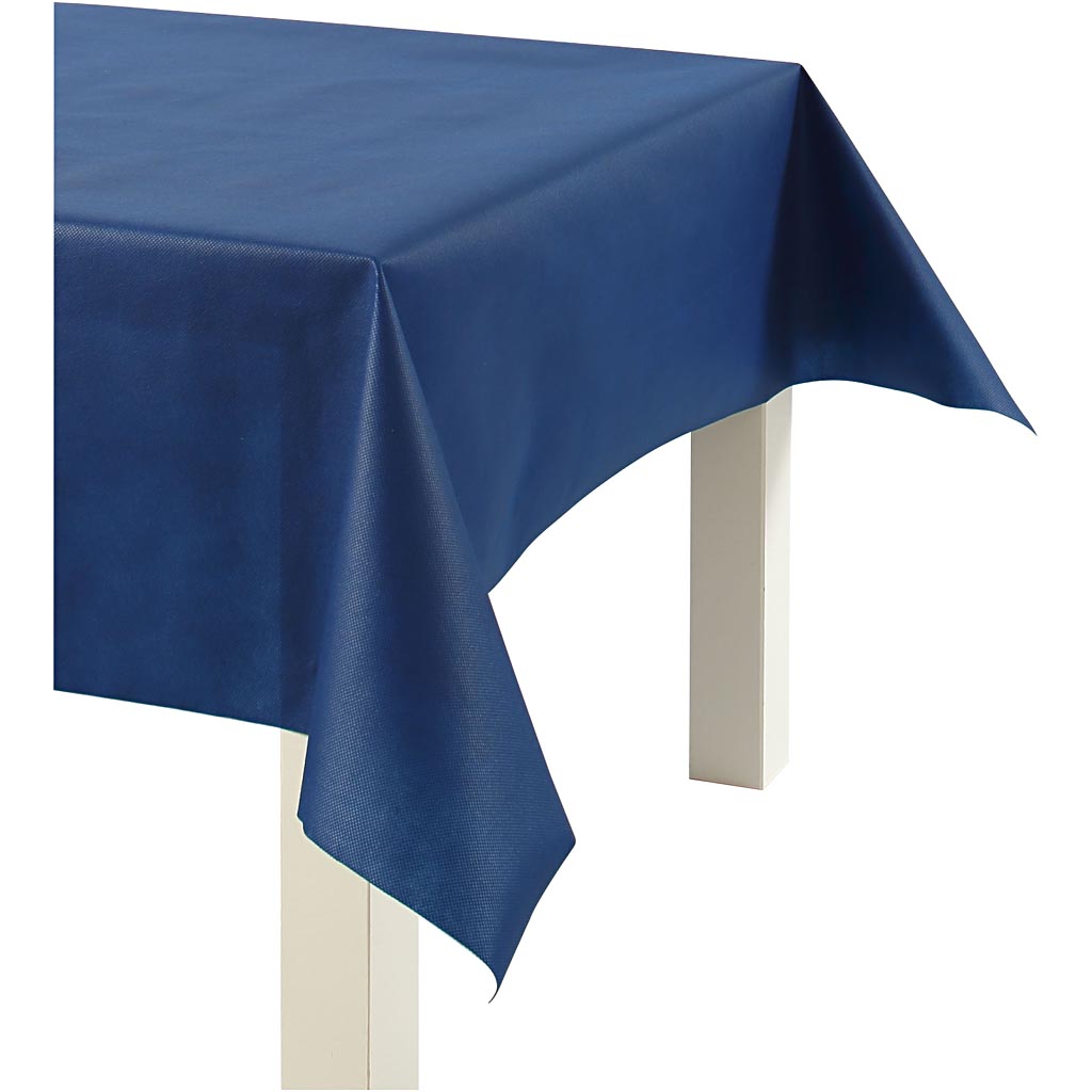 Blauw tafelzeil doek imitatiestof polypropyleen 125cm - 10 meter