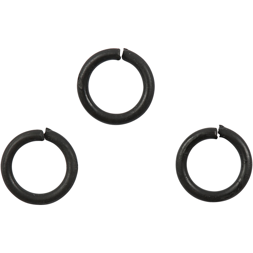Metalen montage ringetjes zwart binnenmaat 5mm - 50 stuks