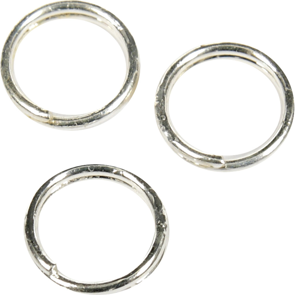 Metalen split ringetjes verzilverd 5mm - 30 stuks