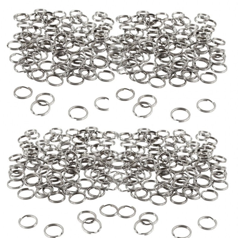Metalen split ringetjes verzilverd 5mm 300 stuks