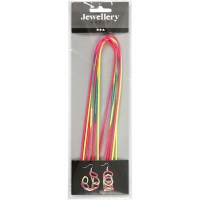 Aludraad Wire met nylon neon multi colour 40cm - 6 stuks