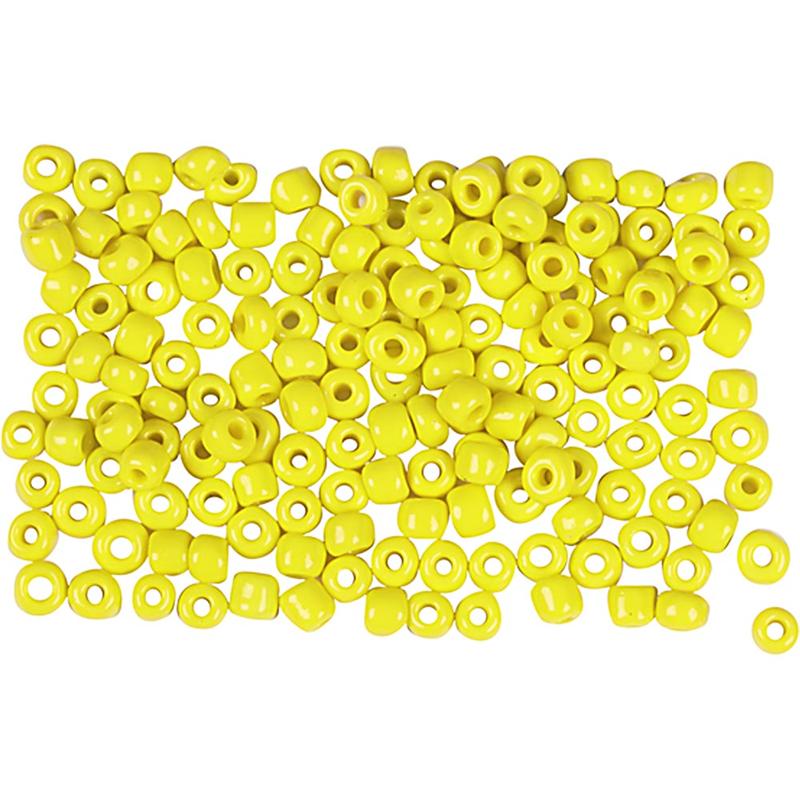 Glas kraaltjes rocailles geel 8/0 - Ø3mm - 25 gr