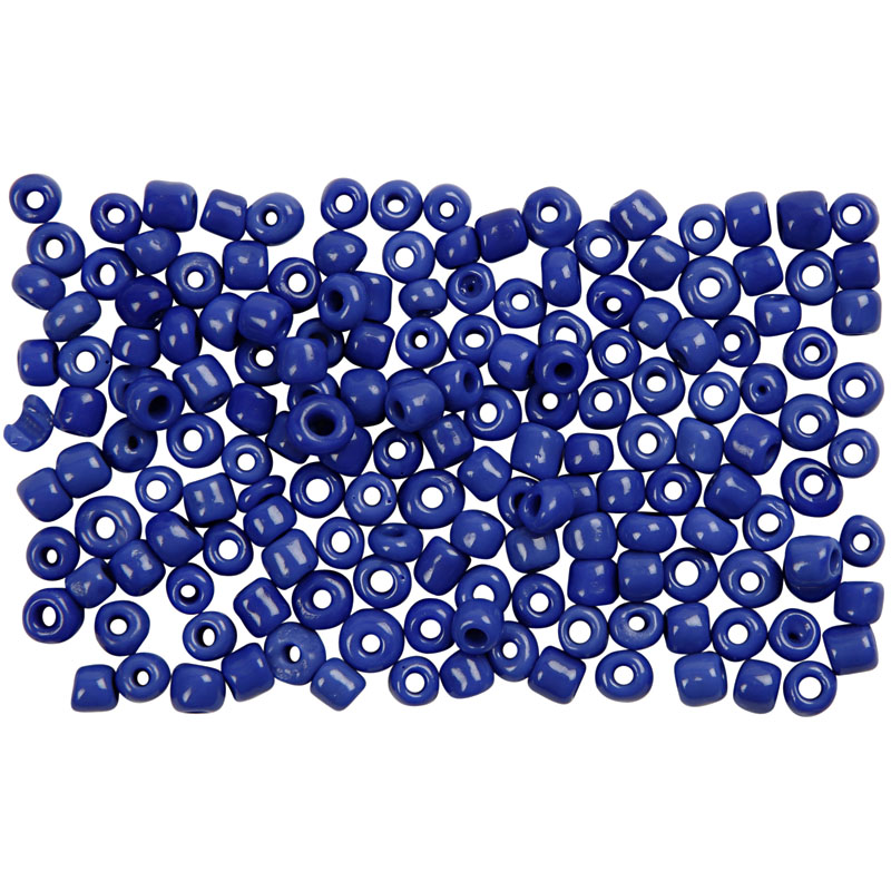Glas kraaltjes rocailles blauw 8/0 - Ø3mm - 25 gr