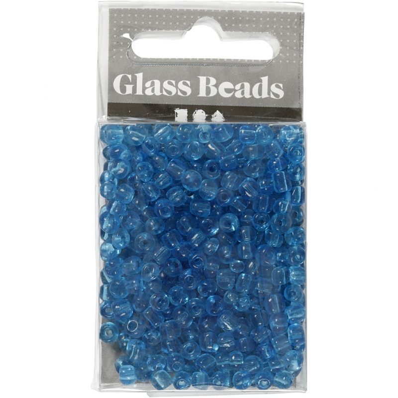 Glas kraaltjes rocailles helder turquoise 6/0 - Ø4mm - 25 gr