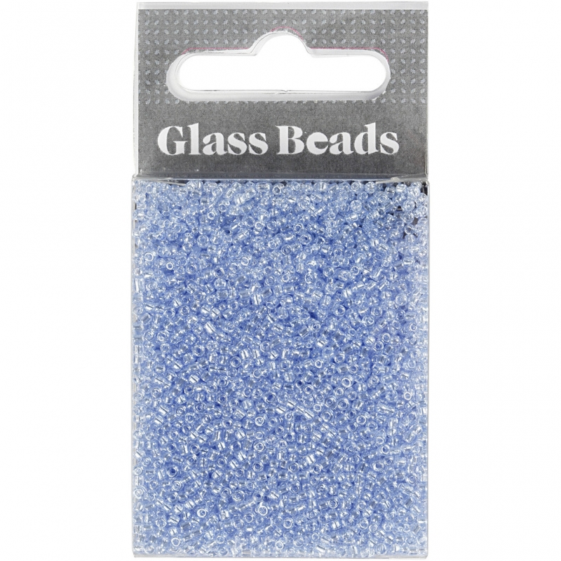 Glas kraaltjes rocailles licht blauw 15/0 - Ø1.7mm - 25 gr
