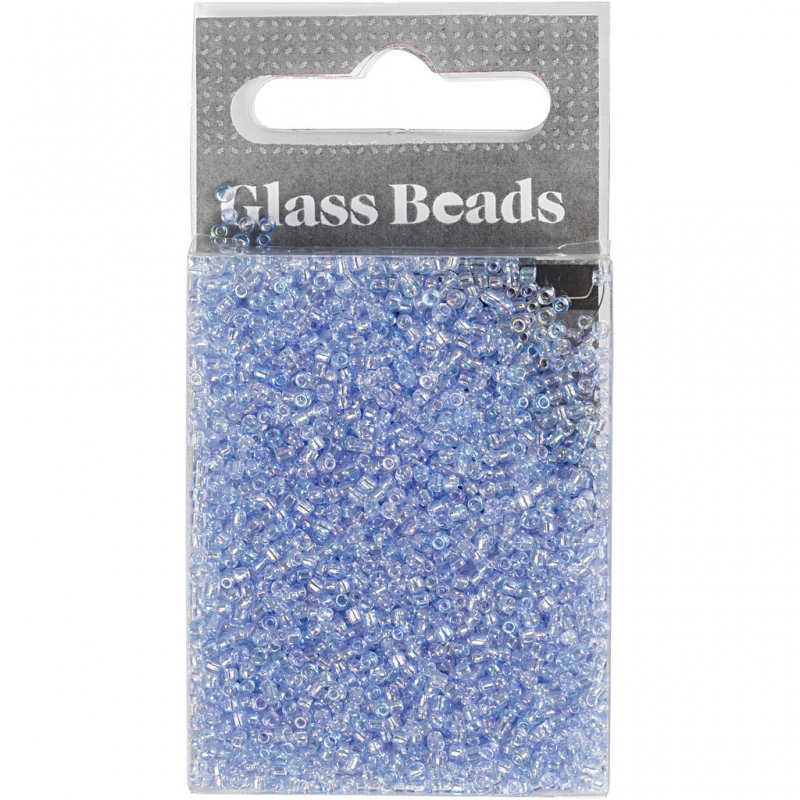 Glas kraaltjes rocailles hemels blauw 15/0 - Ø1.7mm - 25 gr